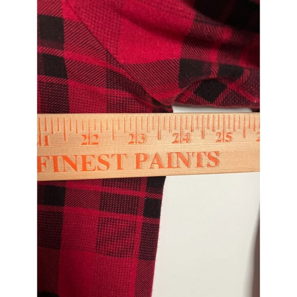 Soma Buffalo Plaid Pajama Set Stretch Red Black Size XL Button Up Collar Pants - Picture 5 of 16